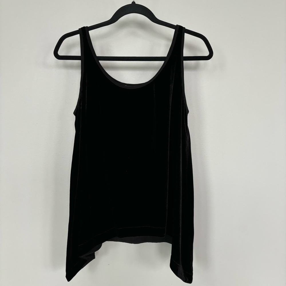 Eileen Fisher‎ Black Velvet Tank Top Size S